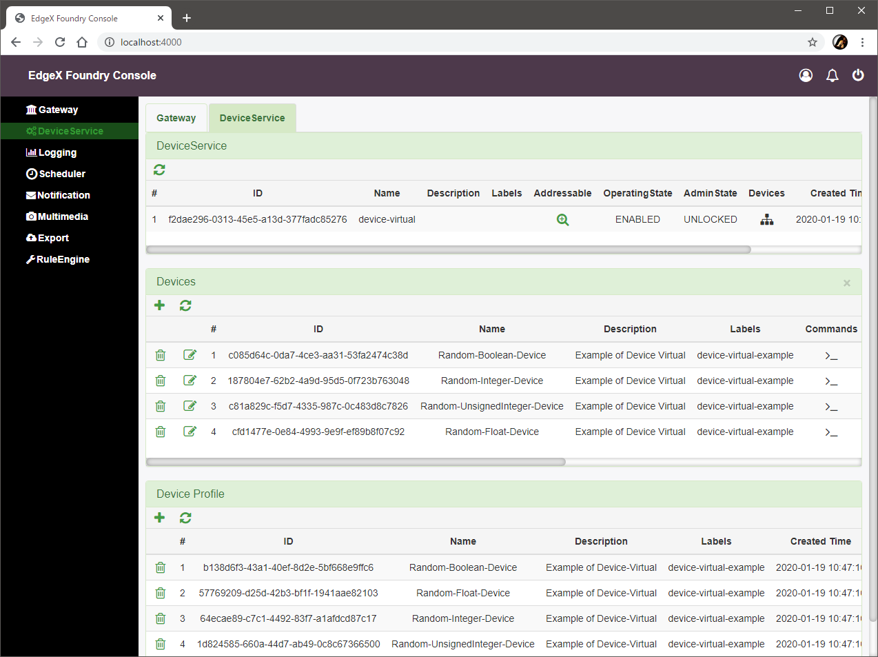 device-virtual デバイスサービス経由で制御されるデバイス群