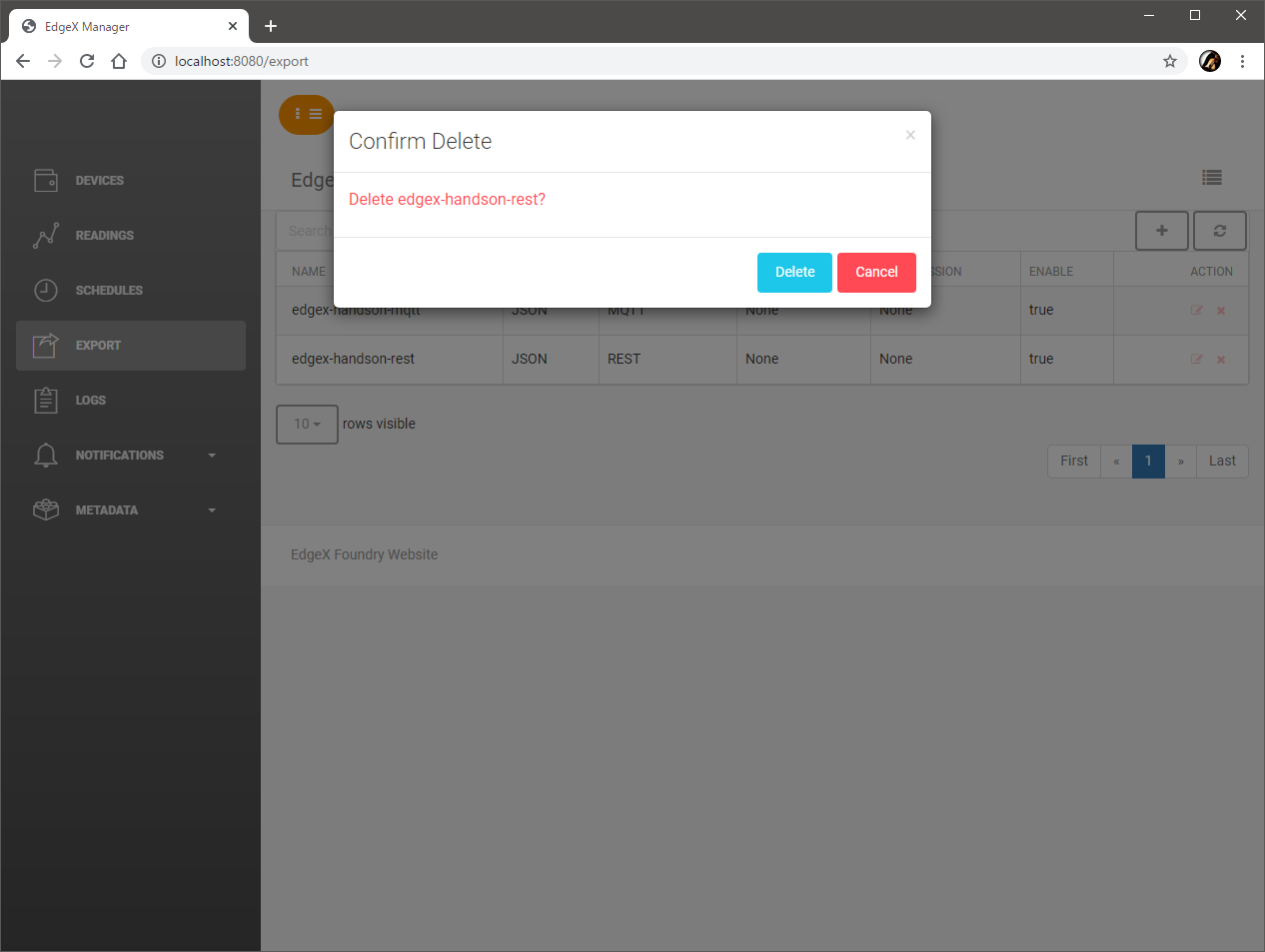 削除前に確認が出る