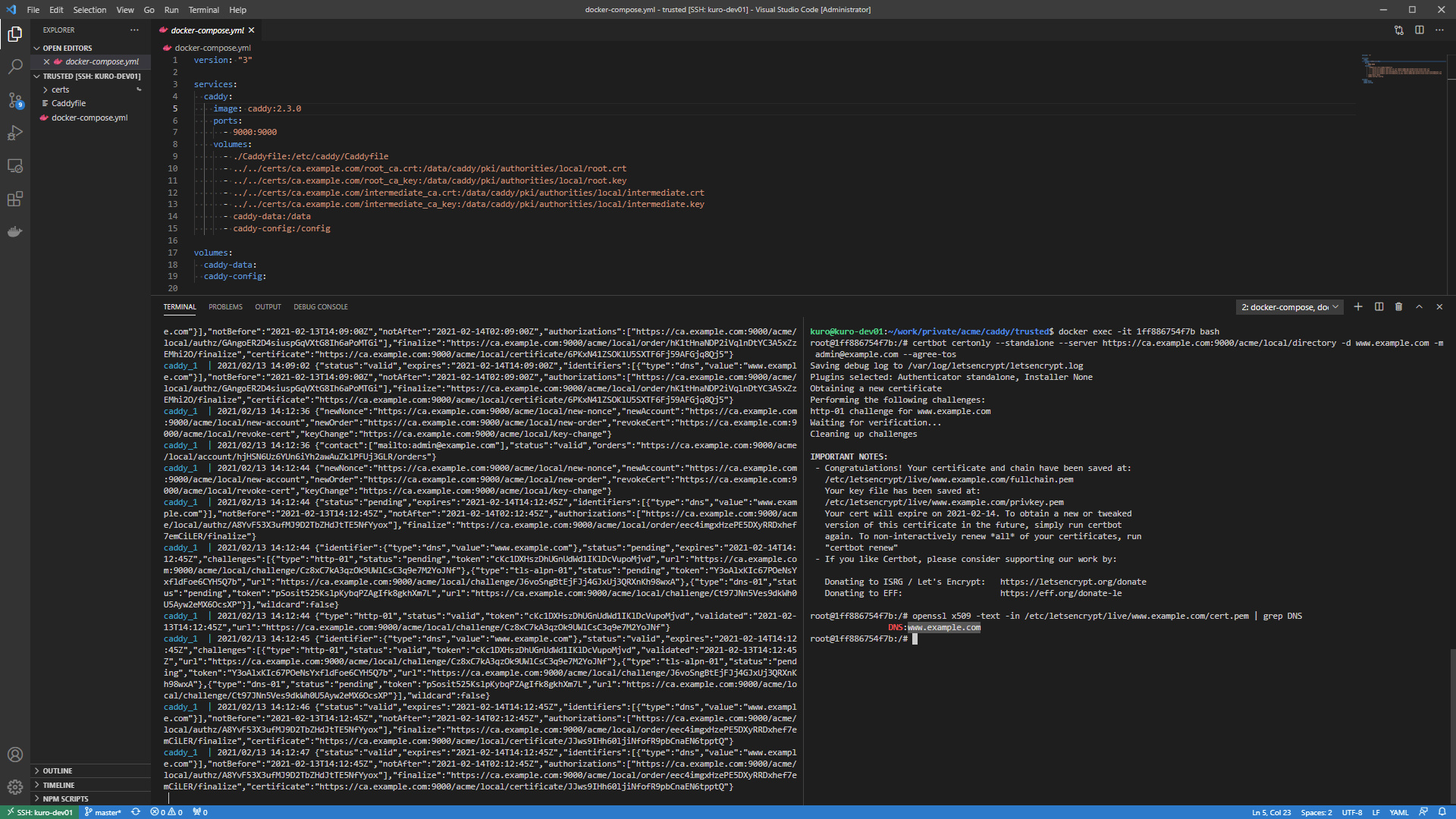 Featured image of post ACME プロトコルで会話できるプライベート CA を立てる