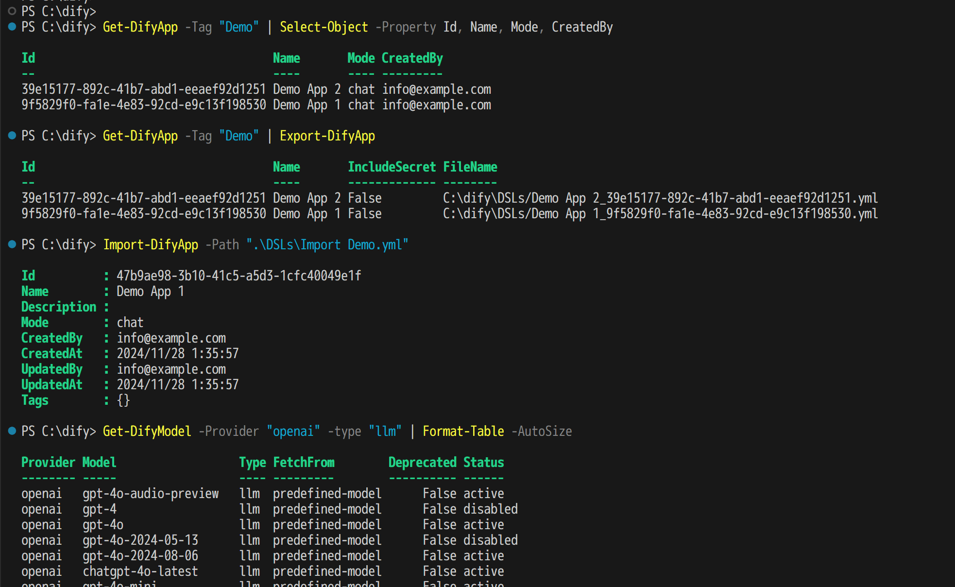 Featured image of post PSDify： Dify のワークスペースの管理をコマンドで！ アプリ・ナレッジ・モデル・メンバ管理用 PowerShell モジュール